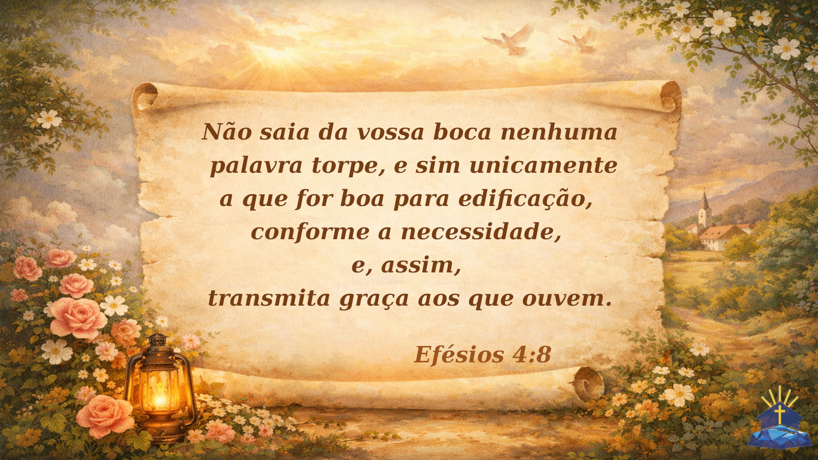Não saia da vossa boca nenhuma palavra torpe, e sim unicamente a que for boa para edificação, conforme a necessidade, e, assim, transmita graça aos que ouvem.