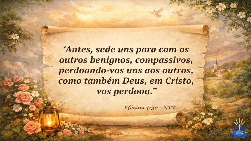 Antes, sede uns para com os outros benignos, compassivos, perdoando-vos uns aos outros, como também Deus, em Cristo, vos perdoou.